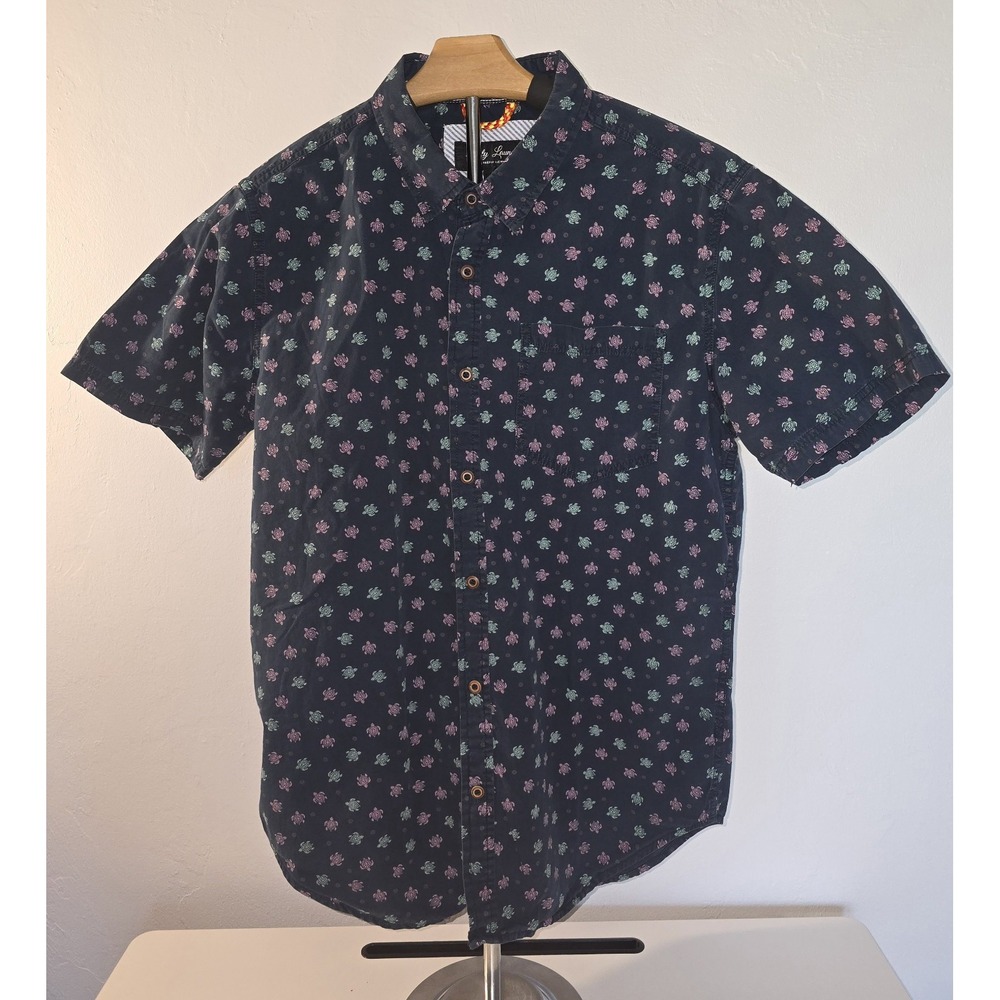 Dirty‎ Laundry Men's Large Turtle Print Navy -186